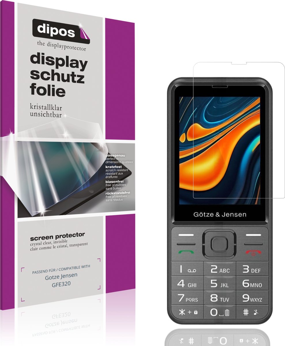 dipos – 4x Beschermfolie geschikt voor Gotze Jensen GFE320 | Krasbestendige & heldere Screenprotector Ultra-Thin