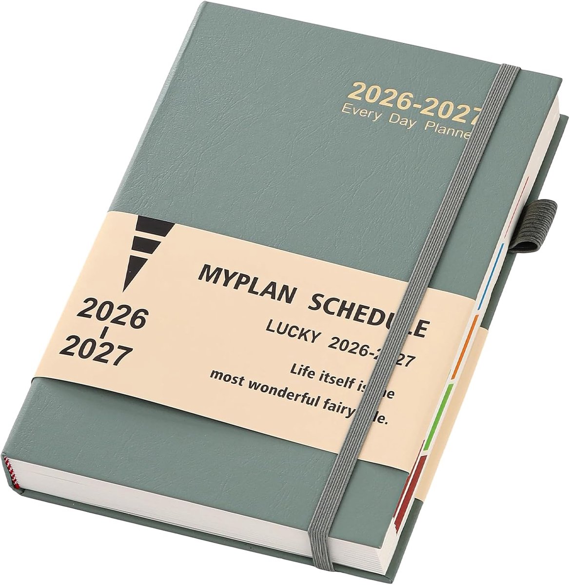 SnelShoppen - 2026-2027 Dagboek A5 Dag Per Pagina, Agenda Middenjaar Planner met Maandtabbladen, Dagelijkse & Maandelijkse Organiser met Penlus, Acade