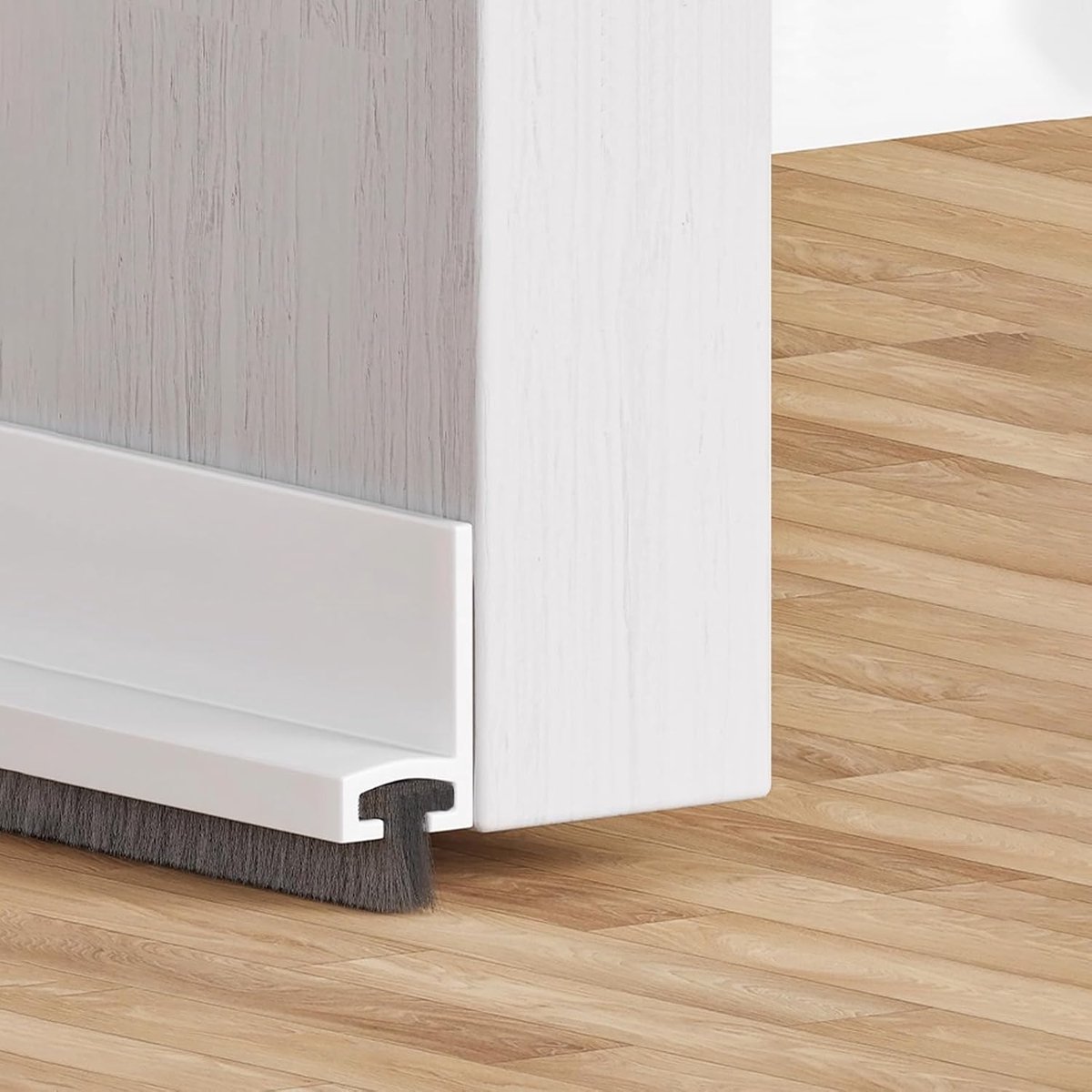 SnelShoppen - Tochtstrip voor Deuren, Borstelafdichting, Geluidsisolatie, Duurzaam PVC, Waterdicht, Voor Slaapkamers, Woonkamers en Meer