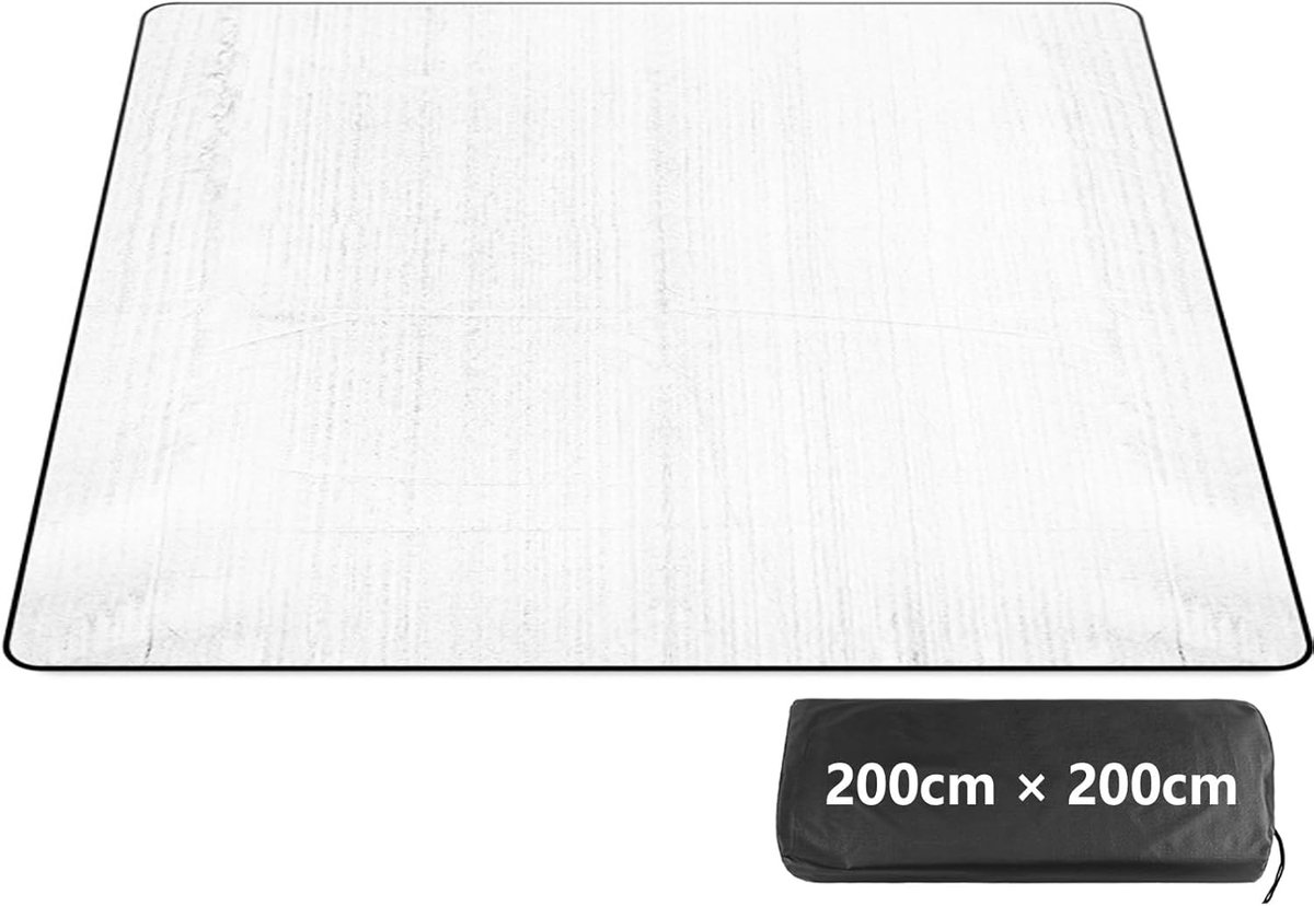 Kampeer Isolatie Mat - Vochtwerende Mat - Buiten Ontspannen - Dubbelzijdig Aluminium - 200x200 cm - Zilver