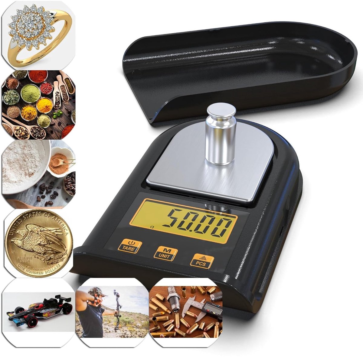SnelShoppen - Digitale Zakweegschaal 500g/0,01g - Precisieweegschaal voor Goud, Munten, Sieraden, Levensmiddelen - LCD-Display, Multifunctioneel, Blau