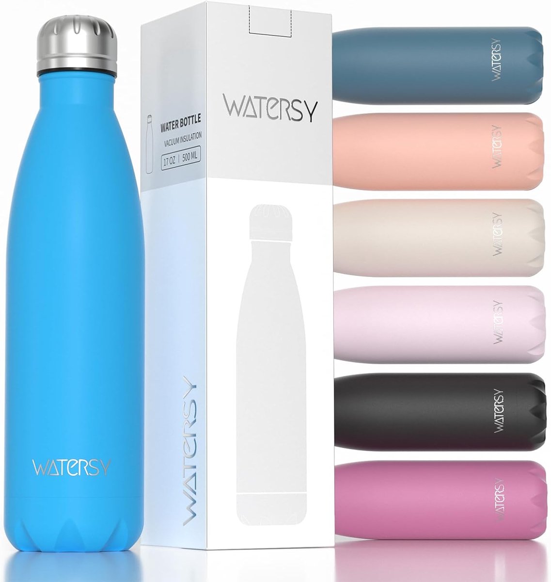 SnelShoppen - Roestvrijstalen Thermosfles 500 ml - Dubbelwandig Vacuüm Geïsoleerd, Lekvrij, BPA-vrij - Houdt 24 Uur Koud & 12 Uur Warm - Ideaal voor S