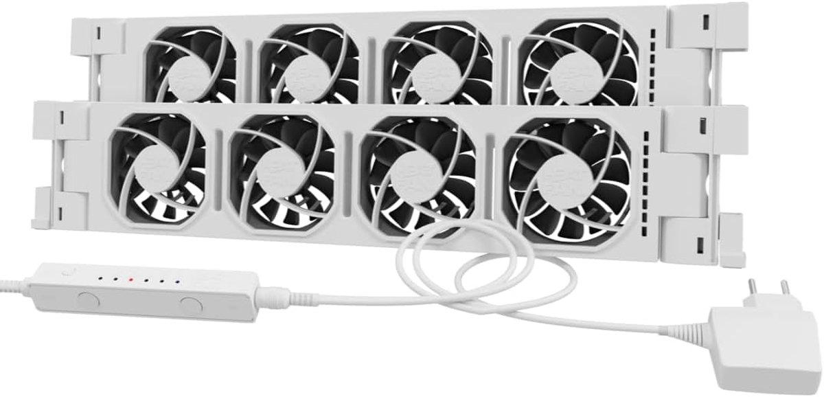 SnelShoppen - HeatFan 4 Duo Set - Radiator Ventilator - Smart - Wit - Versnelt Verwarming - Energiezuinig - Snelle Warmteverspreiding - Ideaal voor Th