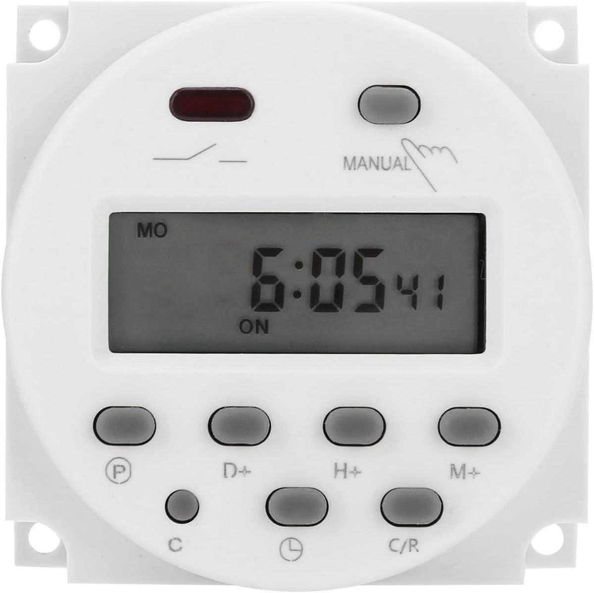 SnelShoppen - CN101A Tijdschakelaar - Mini Digitaal LCD-vermogen - Programmeerbare Tijdrelaisschakelaar - DC 12V 16A - Hoge Precisie - Anti-Interferen