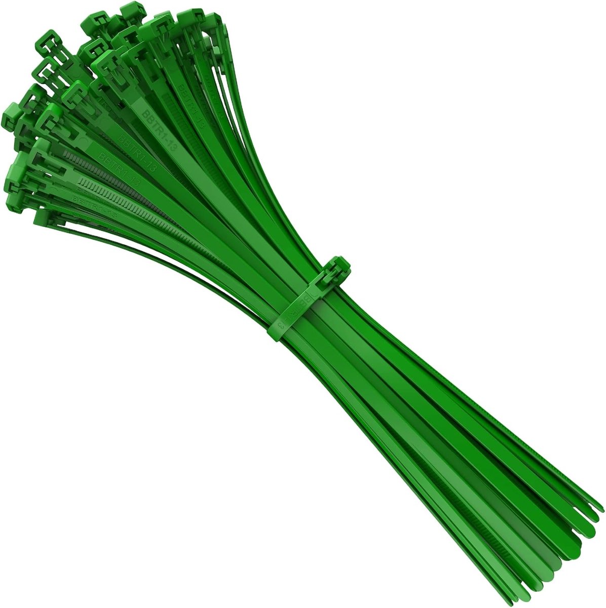 SnelShoppen - Groene Hersluitbare Kabelbinders 200 mm - Herbruikbare Tie Wraps 100 stuks - Hoge kwaliteit Nylon Kabelbinders voor Kabelbeheer en Organ