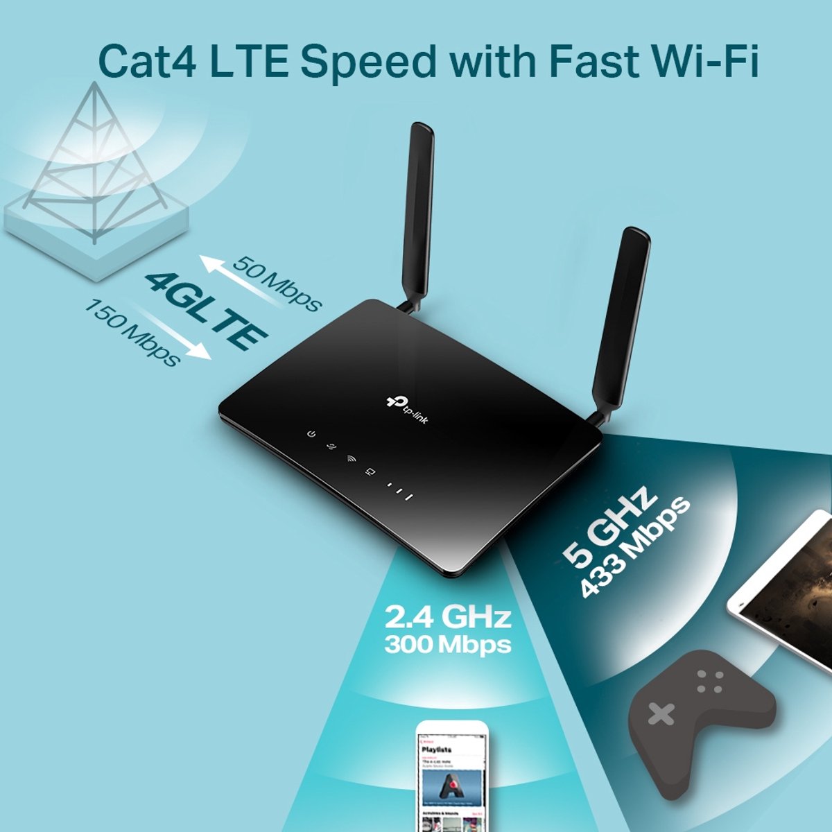 TP-Link AC750 Draadloze Dual-band 4G-LTE-router Archer MR200 wlan lte router thumbnail 3