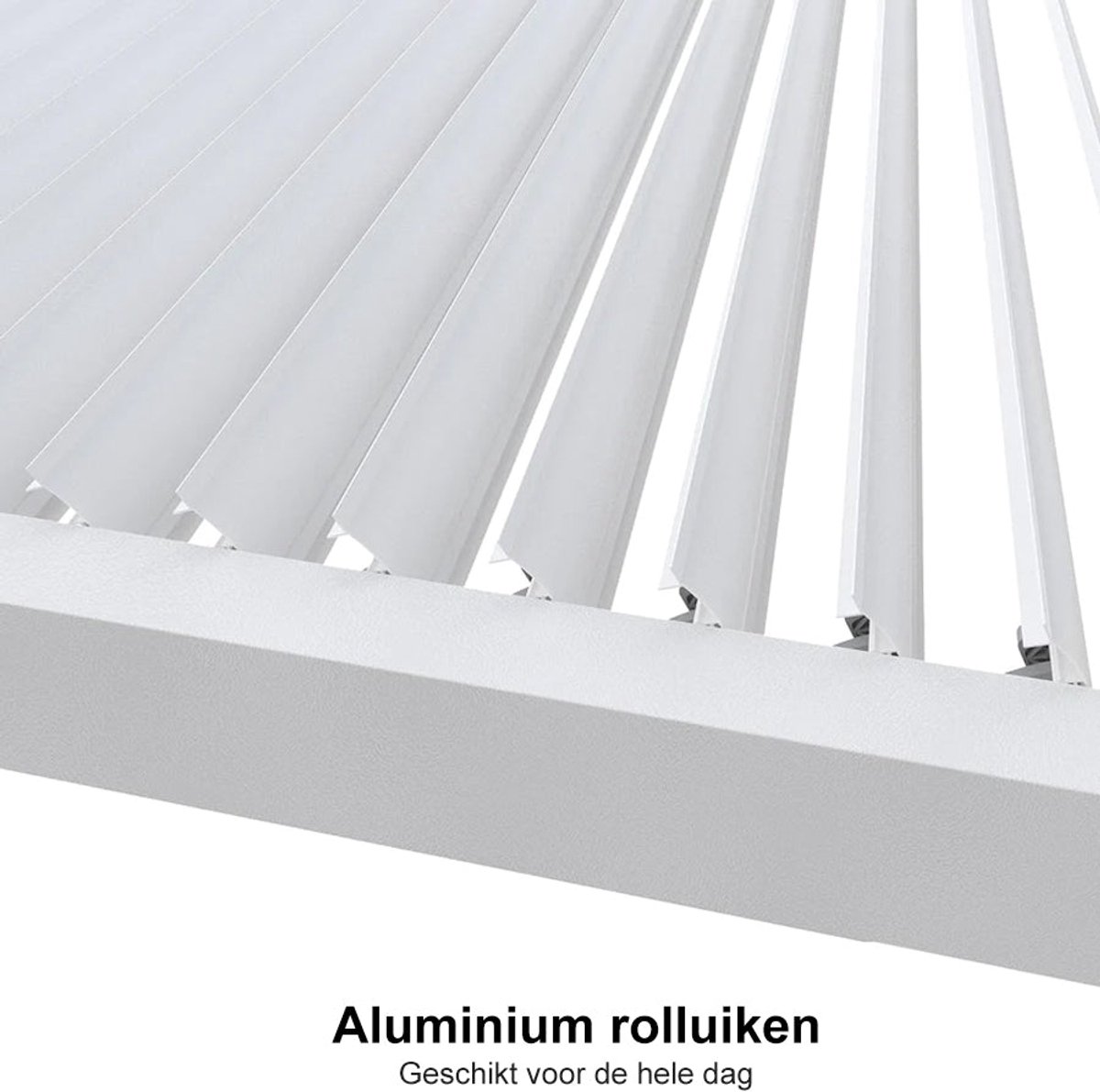 Purple Leaf Pergola avec toit à lames orientables 4,24 x 3 m - blanc