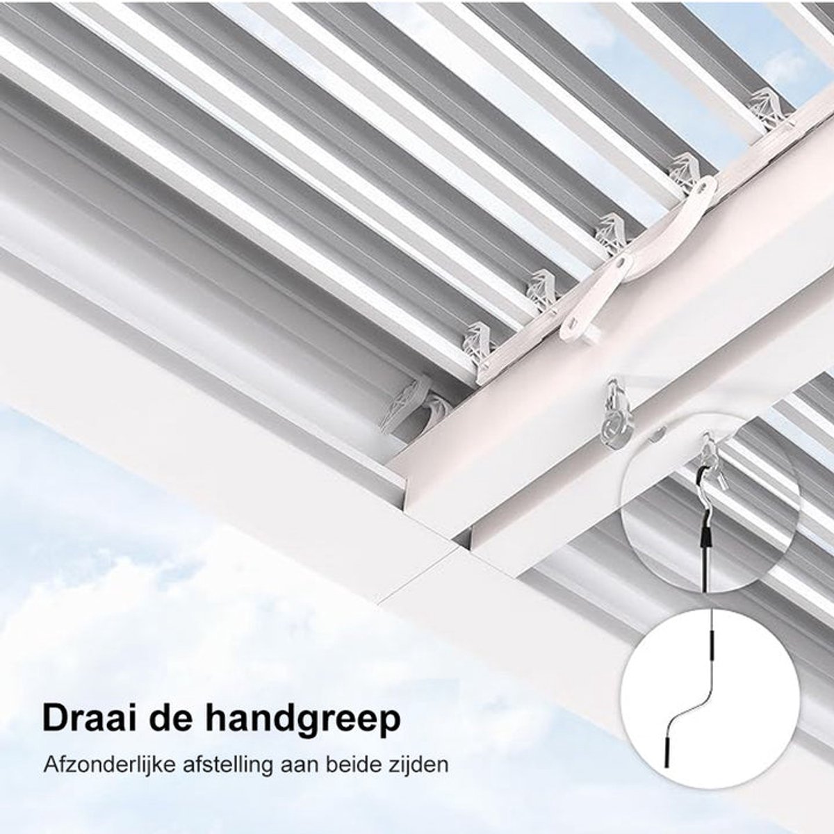 Purple Leaf Pergola avec toit à lames orientables 4,24 x 3 m - blanc