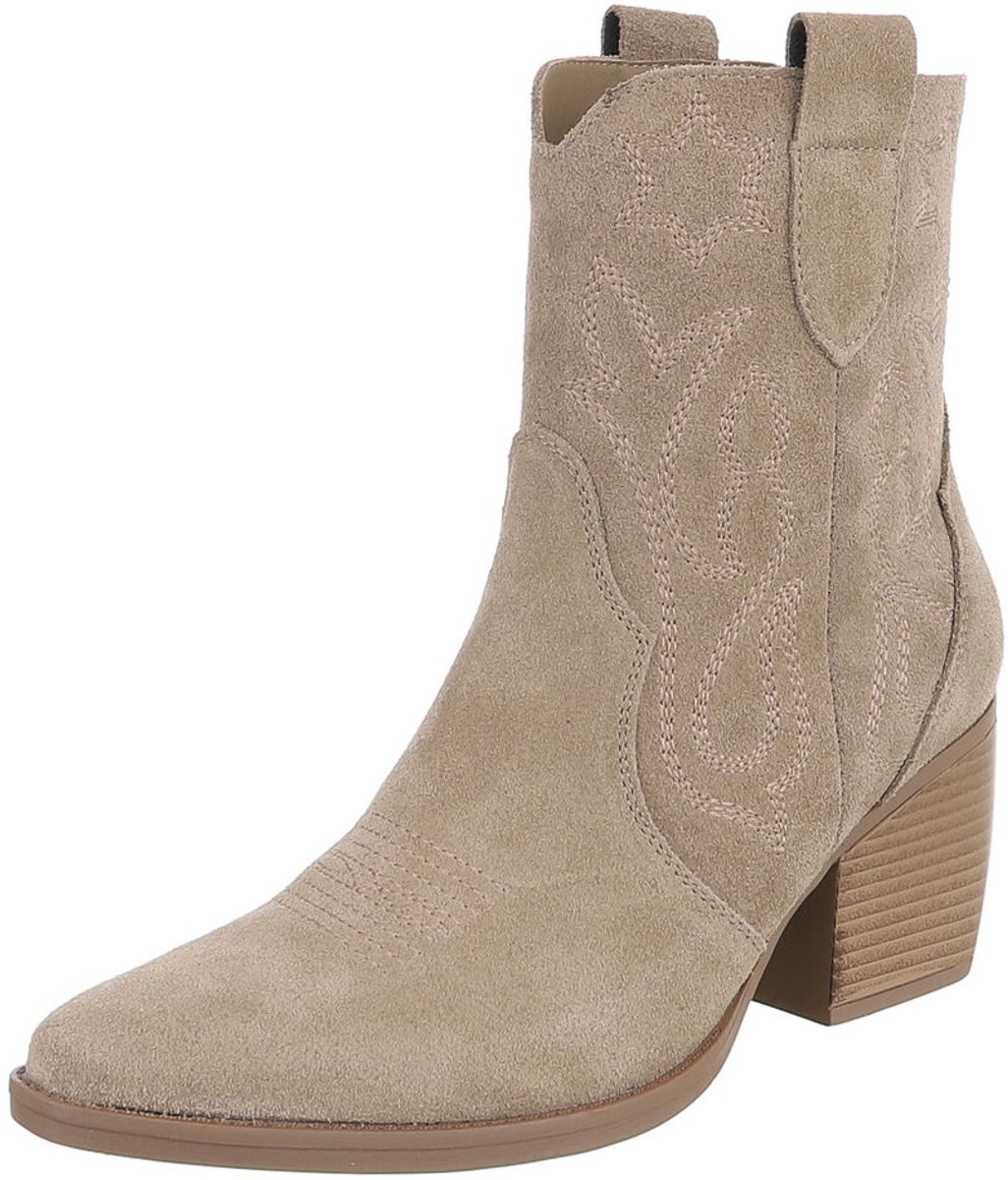 Enkellaars - Westernlook Blokhak - Dames Mt:38