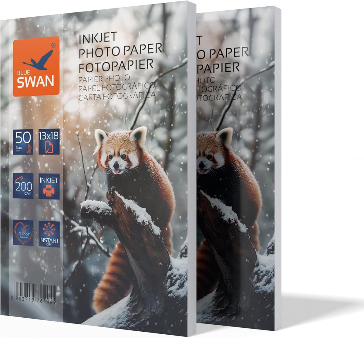 SnelShoppen - Fotopapier 13x18 cm Glanzend Waterafstotend 200 g/m² 100 Vellen Sneldrogend Krasbestendig Voor Inkjetprinters - Hoge Kleurhelderheid
