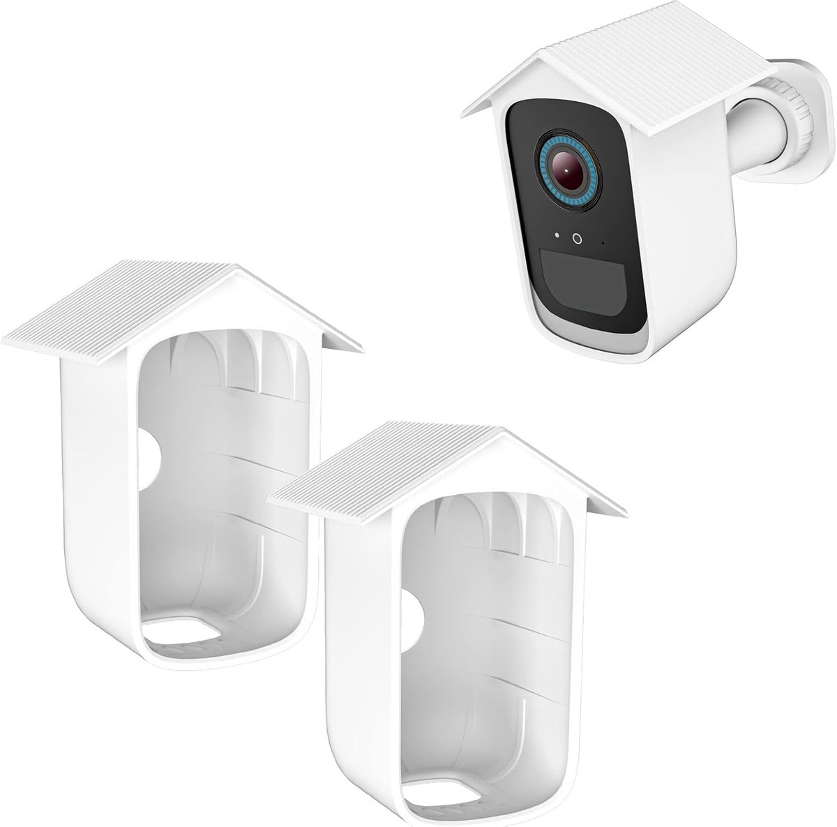 SnelShoppen - Beschermhoes voor Beveiligingscamera, UV- en Regenbescherming, Waterdicht, Wit, Voor eufyCam 2C en 2C Pro, 54 x 46 x 90 mm