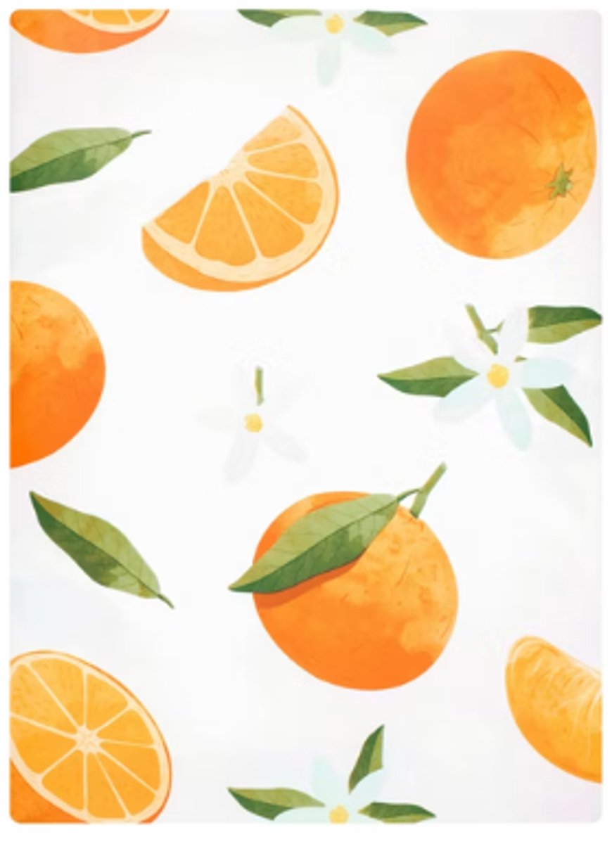 Tafelkleed – 140x240 cm | Sinaasappel Print | Afwasbaar Easy Wipe Tafelkleed – Mediterrane Tafeldecoratie – Waterafstotend