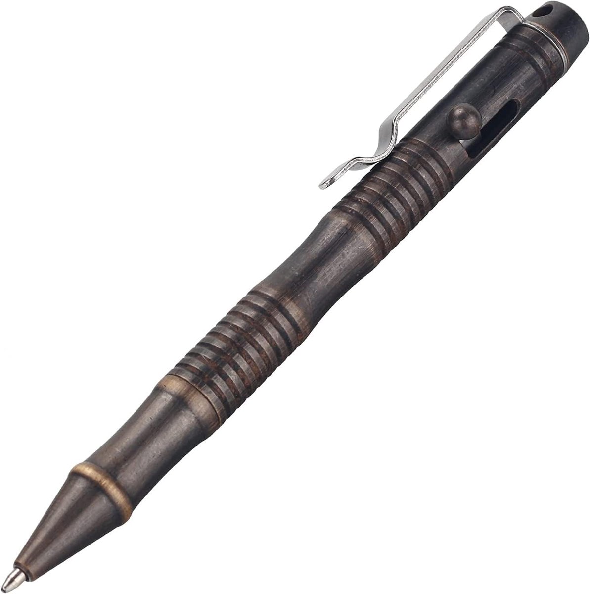SnelShoppen - Solid Brass Bolt Action Pen | Balpen voor Senioren, Handige Grip voor Tremor, Parkinson en Artritis | Zwaar en Duurzaam | Kleur: Brons