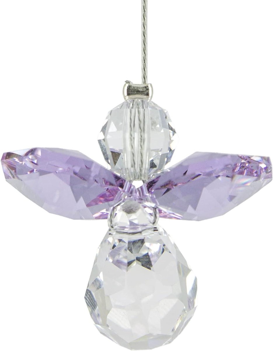 Beschermengel Kristal - Licht Amethist - Decoratief Hangen - Handgemaakt Ontwerp - N.v.t. - Licht Amethist