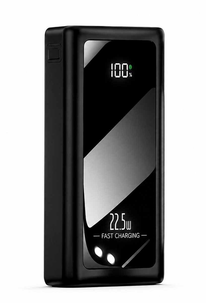 Intra Living Powerbank 40000 mAh - MEGA STERK - 22.5W Snellader - Zaklamp - Noodpakket - Led Display - Geschikt voor Tablet, Noodradio - NL Handleiding