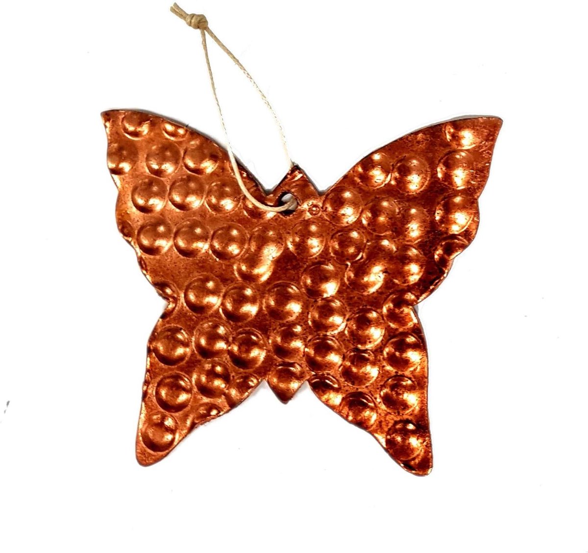 Metalen vlinder decoratie - Koperkleurige insect - Huis versieren - Unieke koperstijl - 1 stuk - Brons