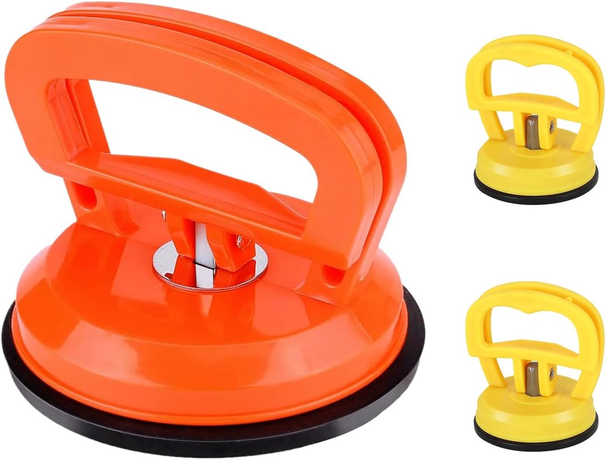 SnelShoppen - Deuktrekker Auto 3-delige Deukreparatieset met Sterke Zuignappen - Reparatieset voor Auto, Glas, Tegels en Gladde Oppervlakken (1 Groot