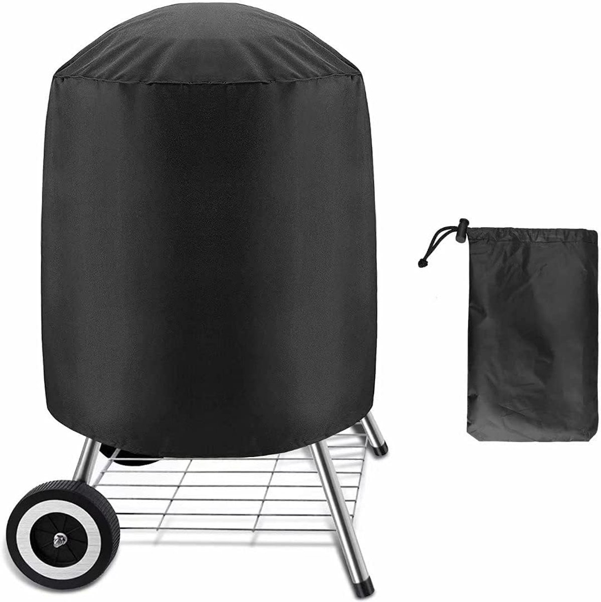 SnelShoppen - Waterdichte Barbecuehoes Ronde BBQ 70x70 cm - 210D Oxford Stof, UV-Bescherming, Inclusief Opbergtas - Beschermhoes voor Tuin, Camping, F