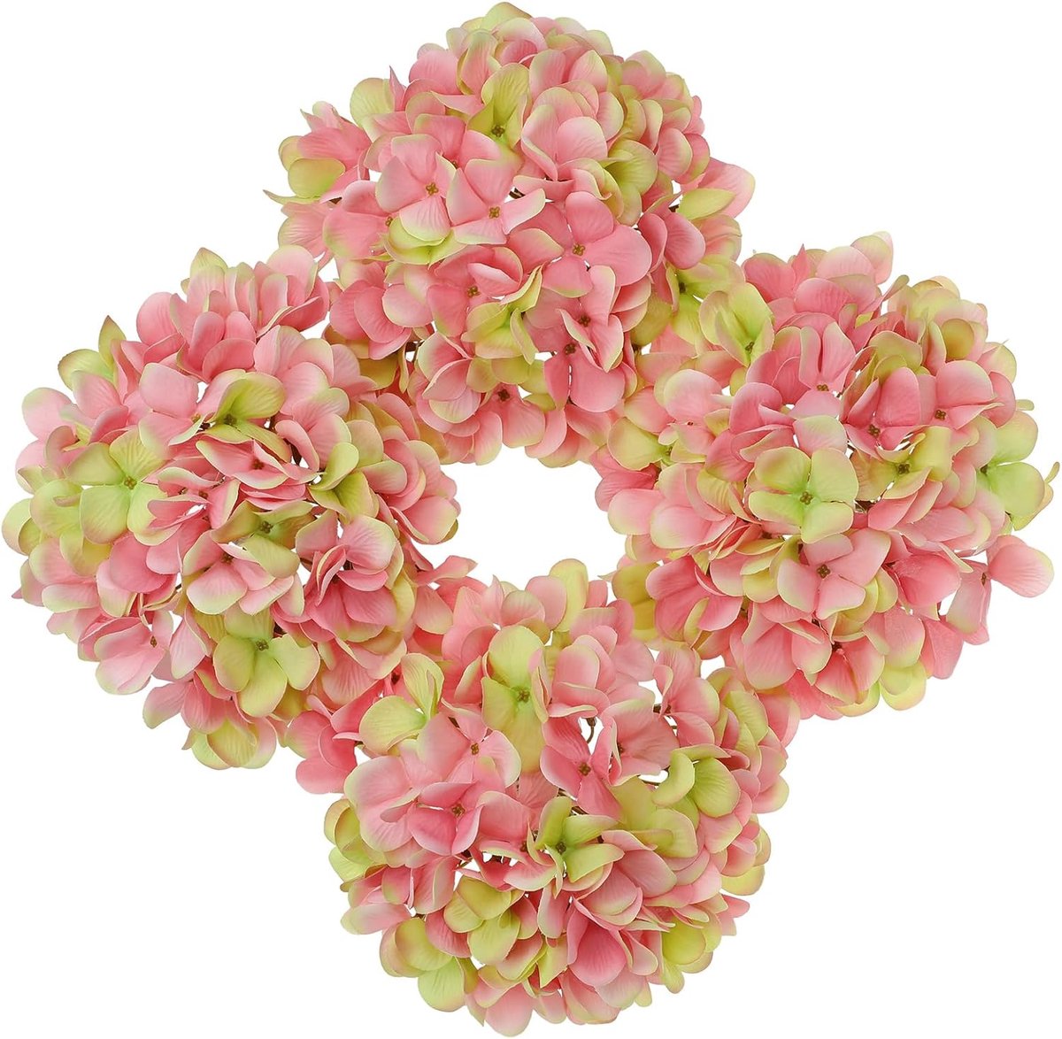 SnelShoppen - Set van 4 Kunstbloemen Hortensia's - Realistische Kunstbloemen met Steel - Perfect voor Kerstmis, Bruiloft, Thuisdecoratie, Tafeldecorat