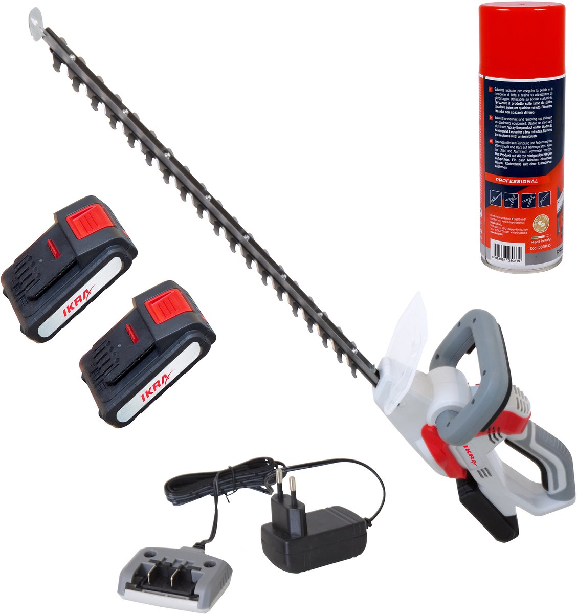 IKRA accu-heggenschaar IAHS 20-1, incl. twee 20 V accus, oplader en onderhoudsspray, snijlengte 54 cm