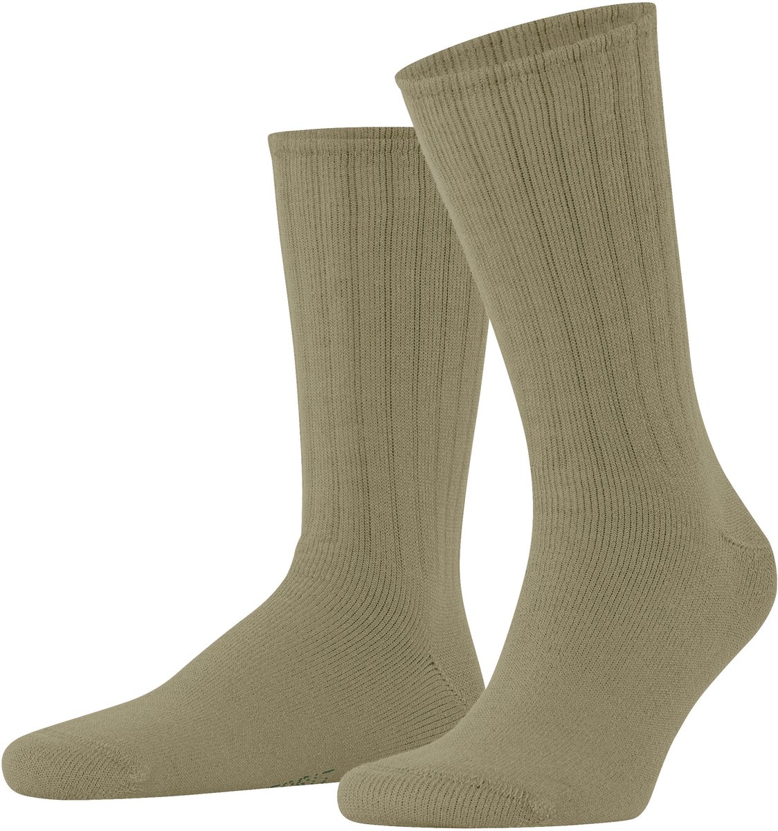 Esprit Rib Boot eenkleurig katoen sokken heren groen - maat 43-46