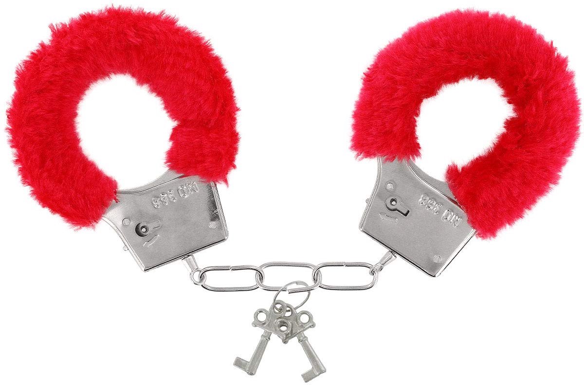 Handboeien pluche - Fluffy handboeien - Hand cuffs - Roleplay - Erotische speeltjes - Seksspeeltje - Vastbinden - Erotiek - Inclusief 2 sleuteltjes - Rood - Jonyx