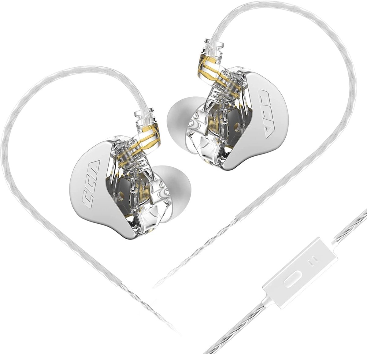 SnelShoppen - In-ear monitors hoofdtelefoon met microfoon, bedraad, extra bas oordopjes, dynamische driver, afneembare kabel, geluidsisolerende hoofdt