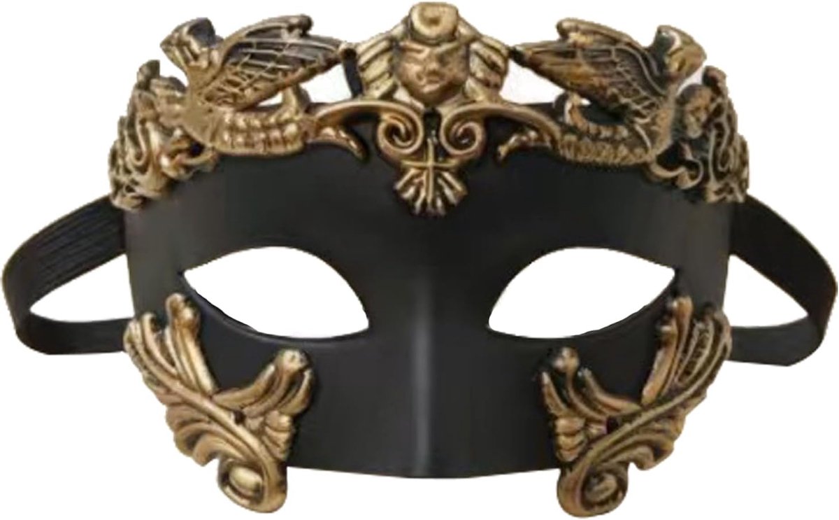 SnelShoppen - Venetiaans Masker voor Heren en Dames - Glanzend Maskerade Masker - Perfect voor Carnaval, Halloween, Gemaskerd Bal - Vintage Retro Oogm