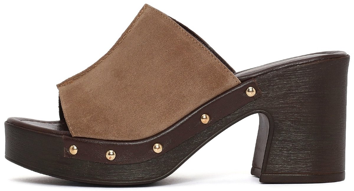 DERIMOD Muiltjes Met Hoge Hak Suède High Heel Muiltjes