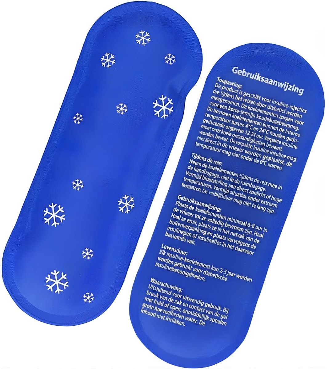 JCP® Insuline Koeltas - Koeltas voor Diabetici - Herbruikbare Ijszak voor Insuline - Blauw - 17cm x 7cm x 1cm