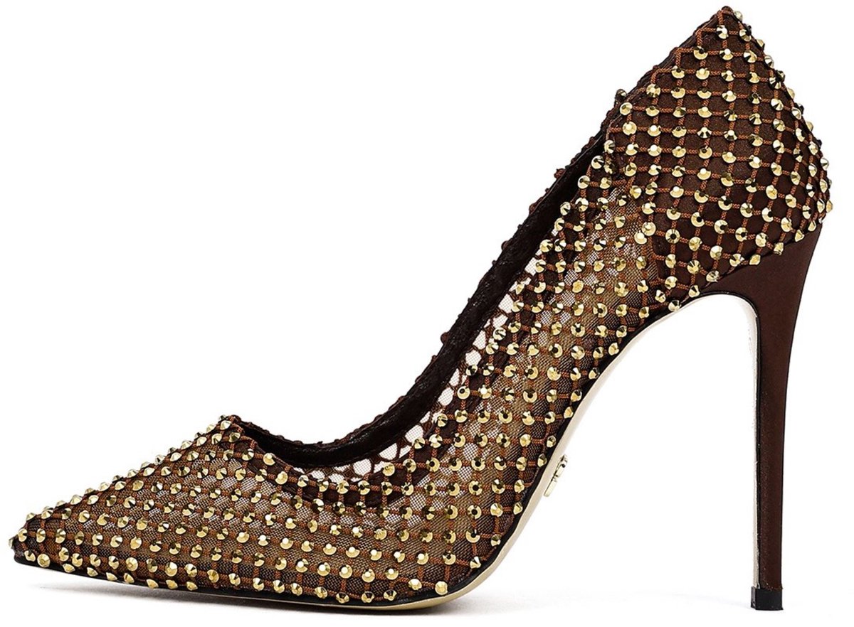 DERIMOD High Heeled Shoes Leather High Heeled Shoes
