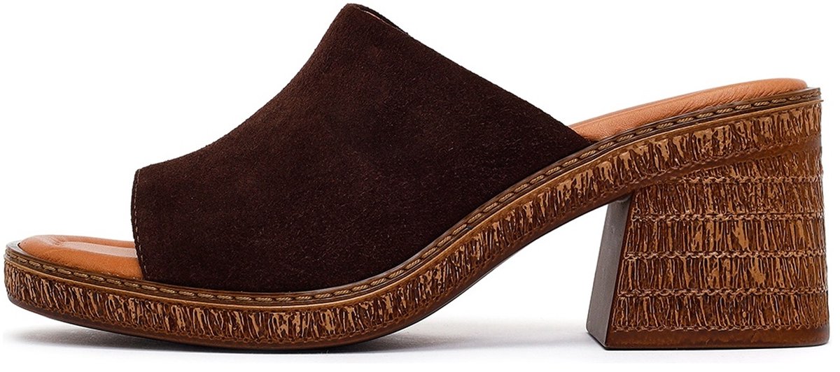 DERIMOD Muiltjes Met Middelhoge Hak Suède Mid Heel Muiltjes