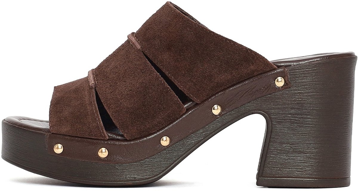 DERIMOD Muiltjes Met Hoge Hak Suède High Heel Muiltjes