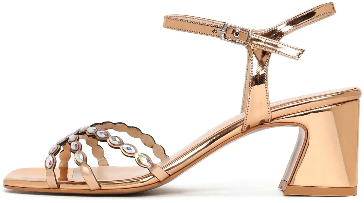 DERIMOD High Heel Sandals Imitation Leather High Heel Sandals
