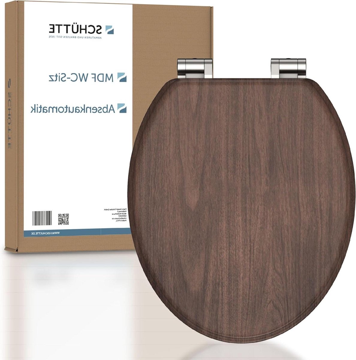 Toiletbril Hout - WC Deksel - Badkamer Upgrade - Softclose Mechanisme - Universele Vorm - Donker Hout