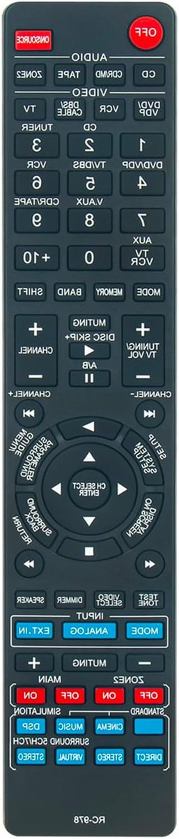 Vervangende Afstandsbediening - Universele Bediening - Home Cinema Bediening - Brede Compatibiliteit - 10 Meter Bereik - Zwart