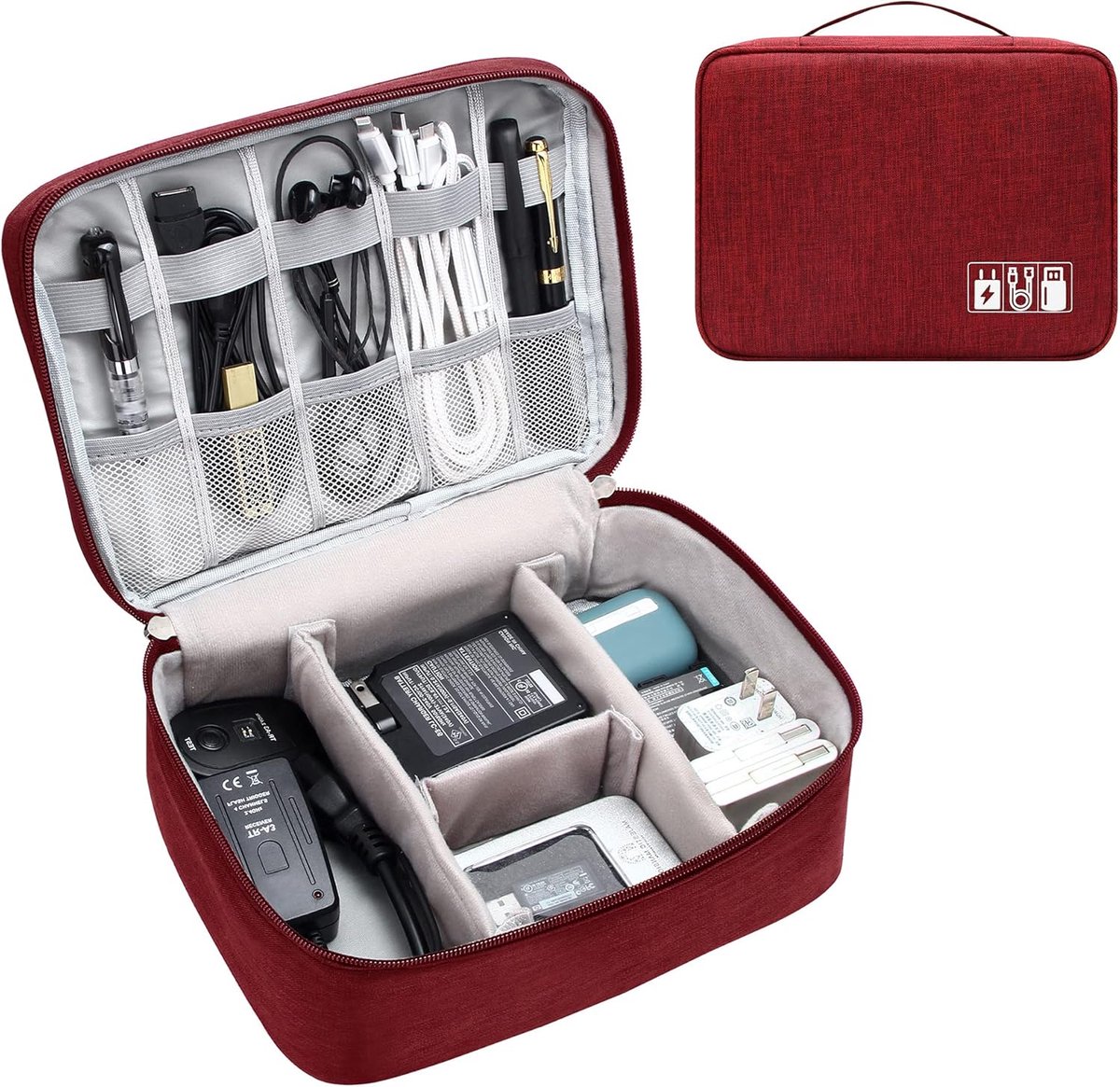 Waterdichte Reistas Organizer voor Kabels en Elektronische Accessoires - Grote Opbergtas