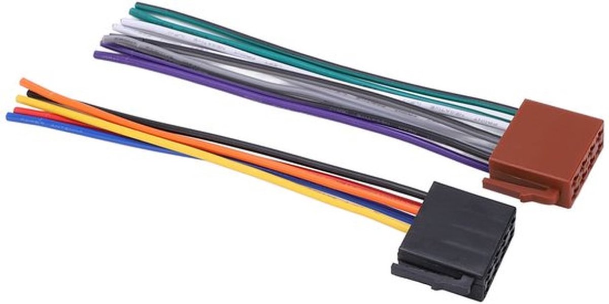 ISO Harness Adapter, 2Pcs/Set ABS Metal Auto Radio Adapter Connector Radio ISO Plug Vervanging voor C230 2000