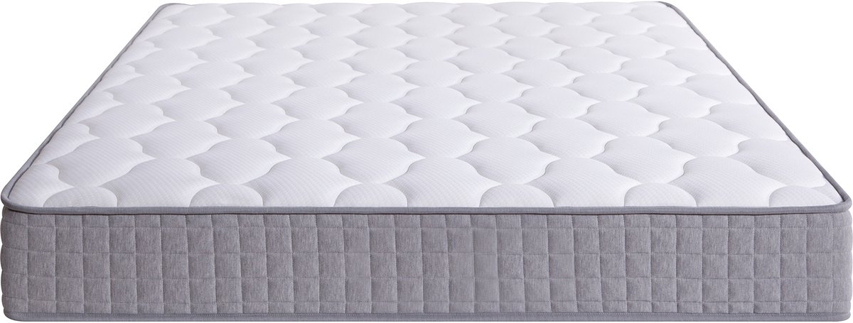 MIVRAY Pocketveringmatras 180x200 Cm - 7 Zones Met H3 Stevigheid En 25 Cm Hoogte - Ergonomische Ondersteuning En Goede Ventilatie - Polyester - Wit