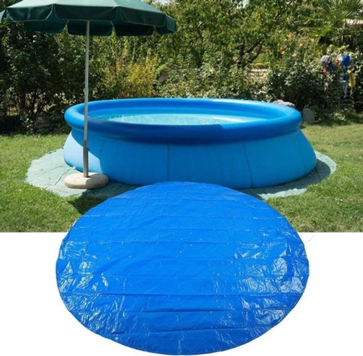 Afdekzeil voor zwembad bodemfolie onderlegger bescherming vloerzeil - Diameter 210 cm