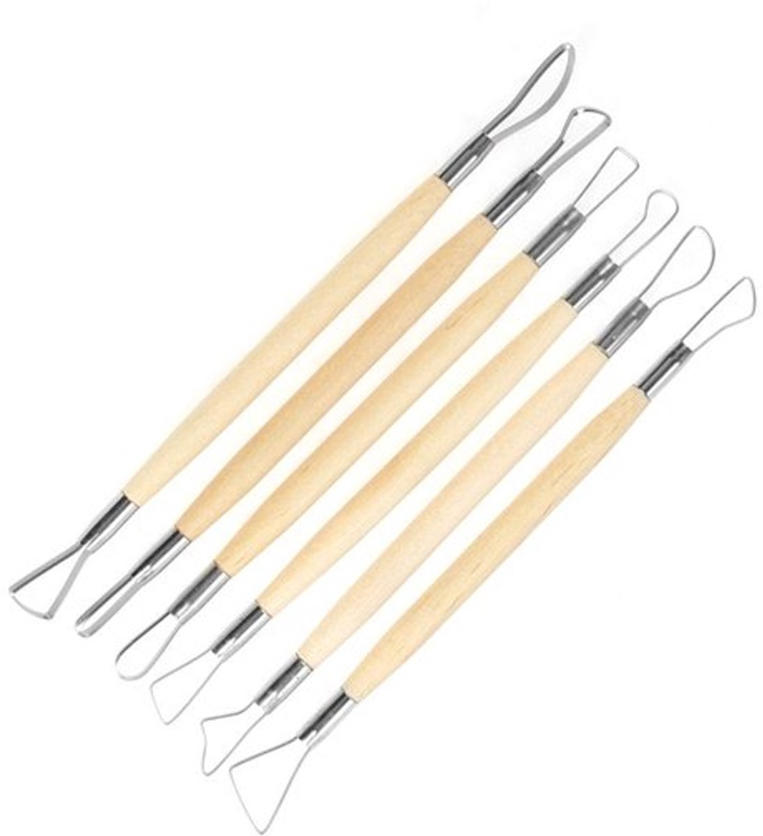Met comfortabele grip Lichtgewicht, exquisite 6-delige keramische gereedschappen, klei beeldhouwer set, gebruik voor keramisch snijden, was beeldhouwen, sieradenontwerp