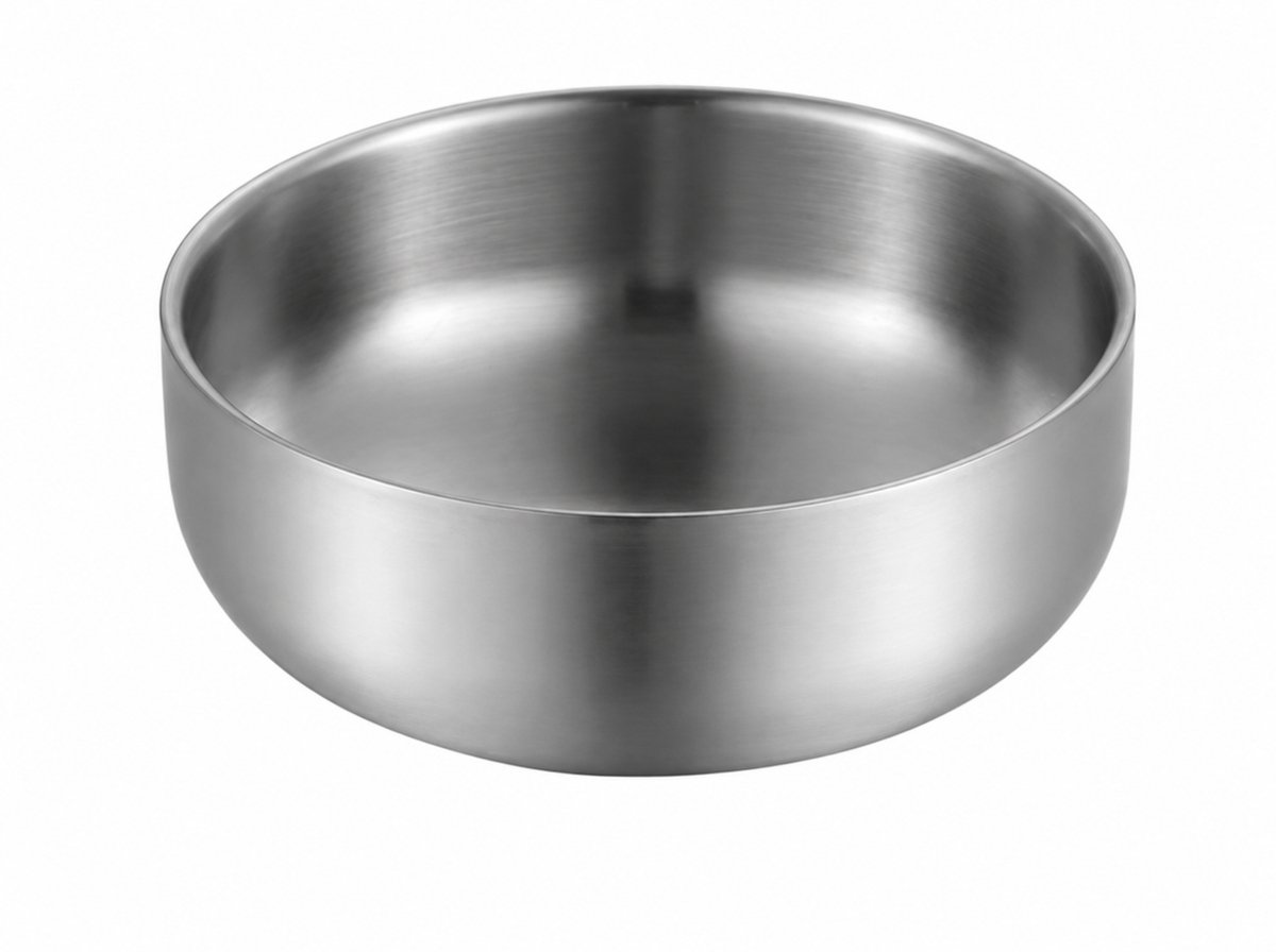 My Green Deal - RVS Kom 10,7 cm - Dubbelwandig Schaaltje - 304 RVS - Snackkom & Dipkom - Zilver