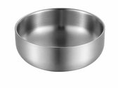 My Green Deal - RVS Kom 10,7 cm - Dubbelwandig Schaaltje - 304 RVS - Snackkom & Dipkom - Zilver