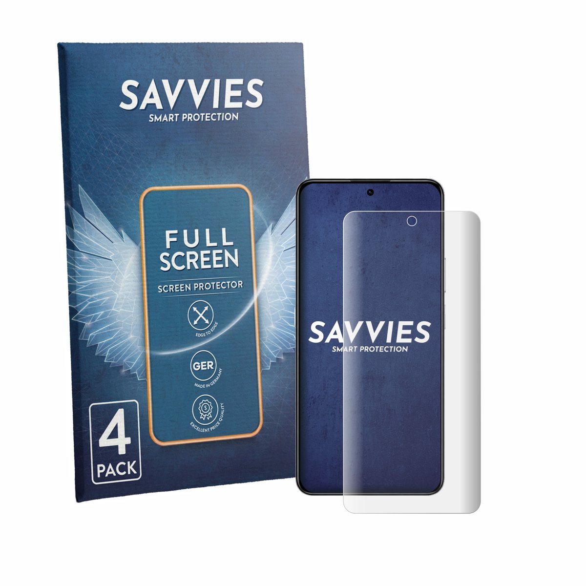 Savvies - Screenprotector voor Honor X8d - Folie Beschermfolie transparant volledig dekking 4 Stuks
