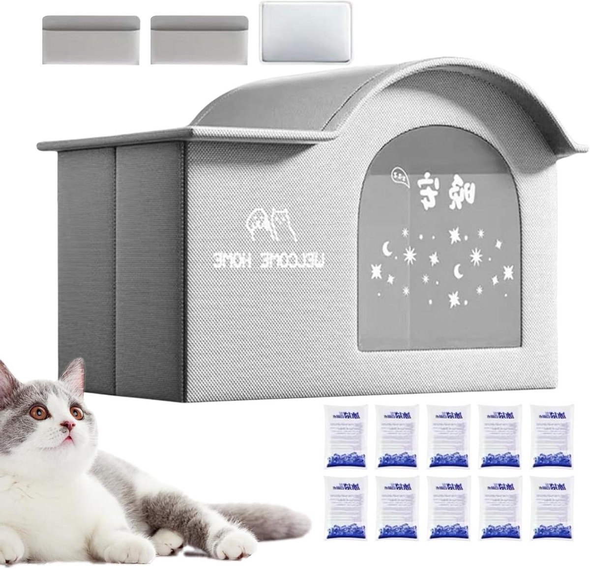 Dierenhuis - Koelhuis Kat - Koelte Bieden - Opvouwbaar Ontwerp - 42 cm - Uniek