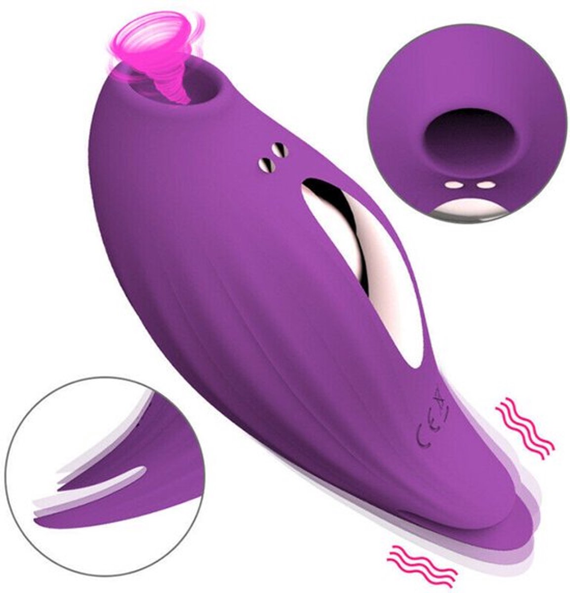 Zuigen-Clitoris-Dildo-Vrouwen-G-Spot-Oraal-Speelgoed-Draagbare-Tepel-Flirten-Vibrator
