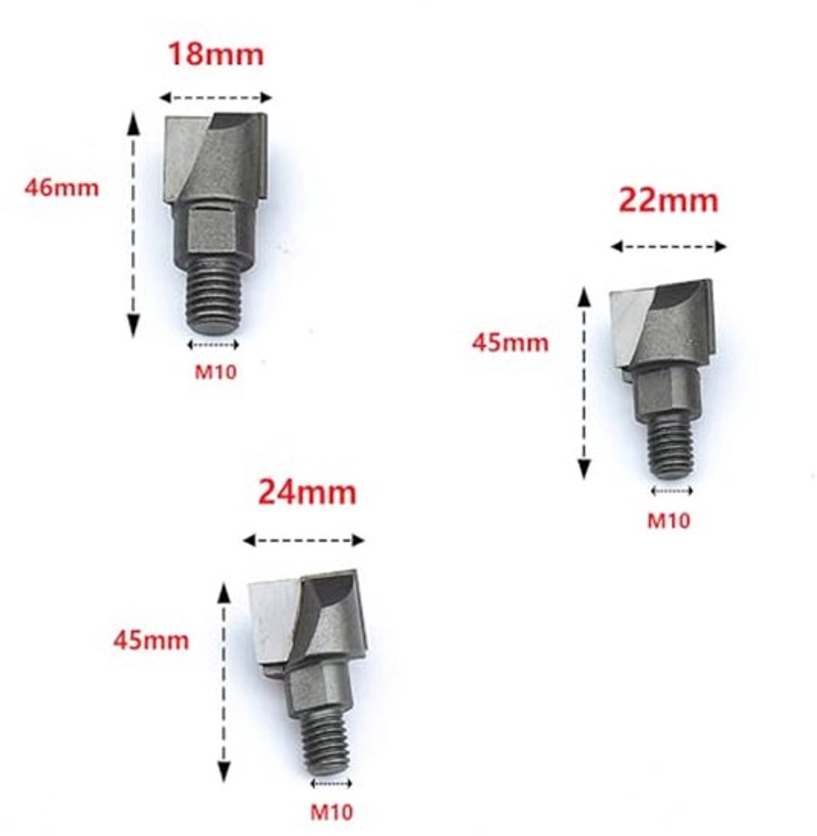 Set deursloten, gereedschap voor het onderhouden van houten deursloten voor slotenmakers en timmerlieden (18/22/24 mm frees)