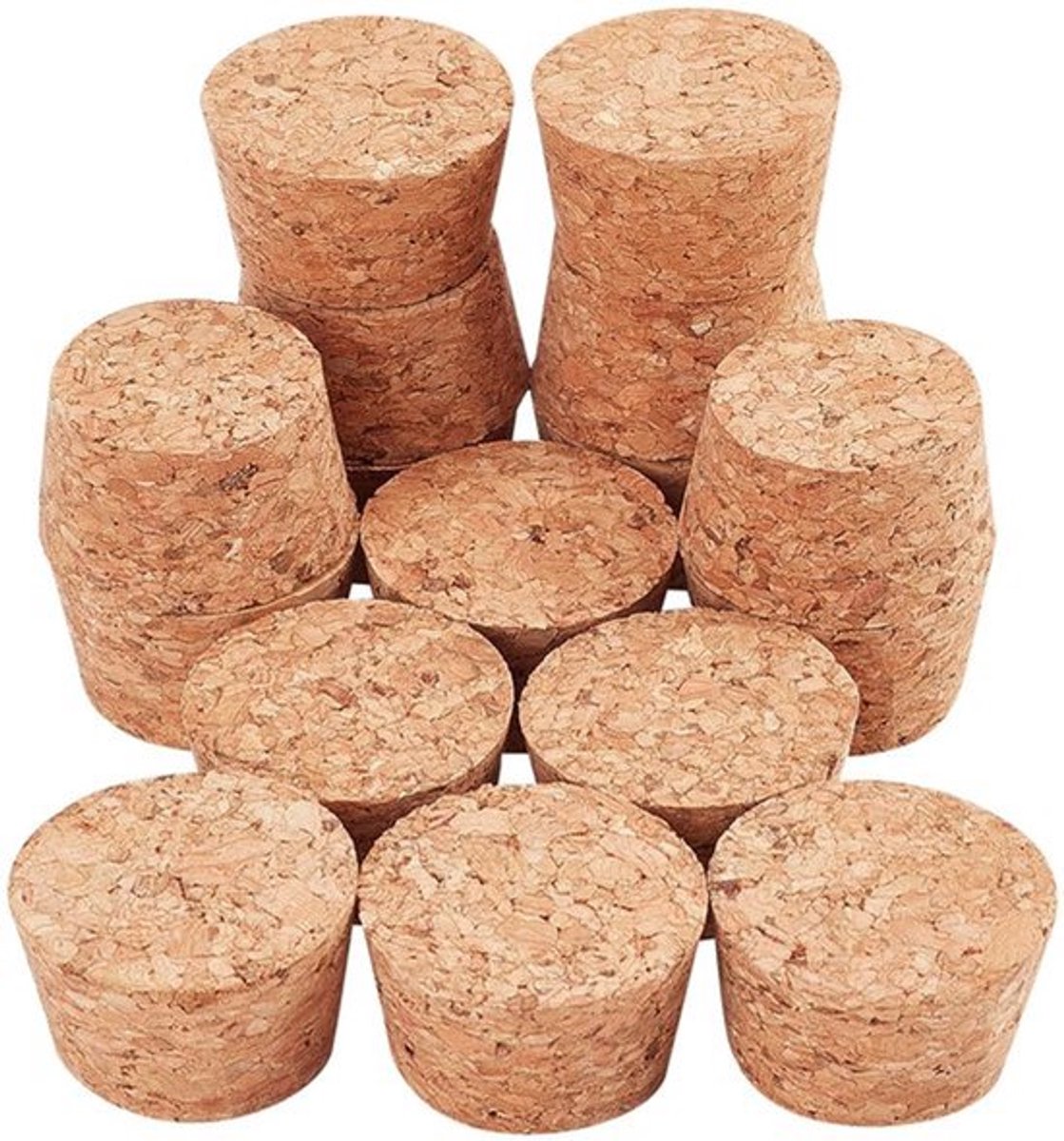 30 Stuks Kurkstoppers - Duurzame Houten Flesstop - 33 x 28 x 20 mm
