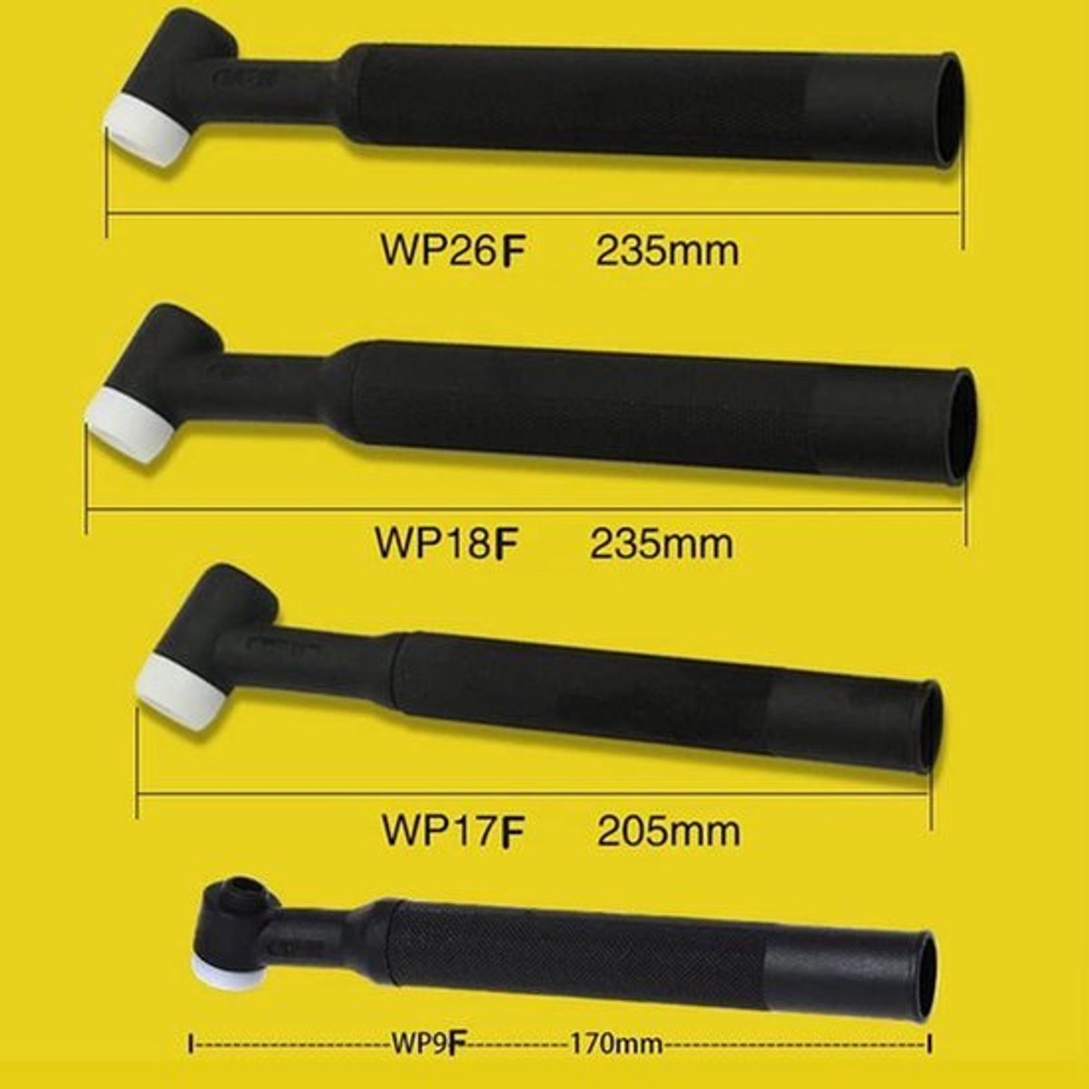 TIG Lassen Toorts Body Head Flexibele Luchtgekoelde Accessoire Vervanging Deel voor WP-17F Lassen Toorts