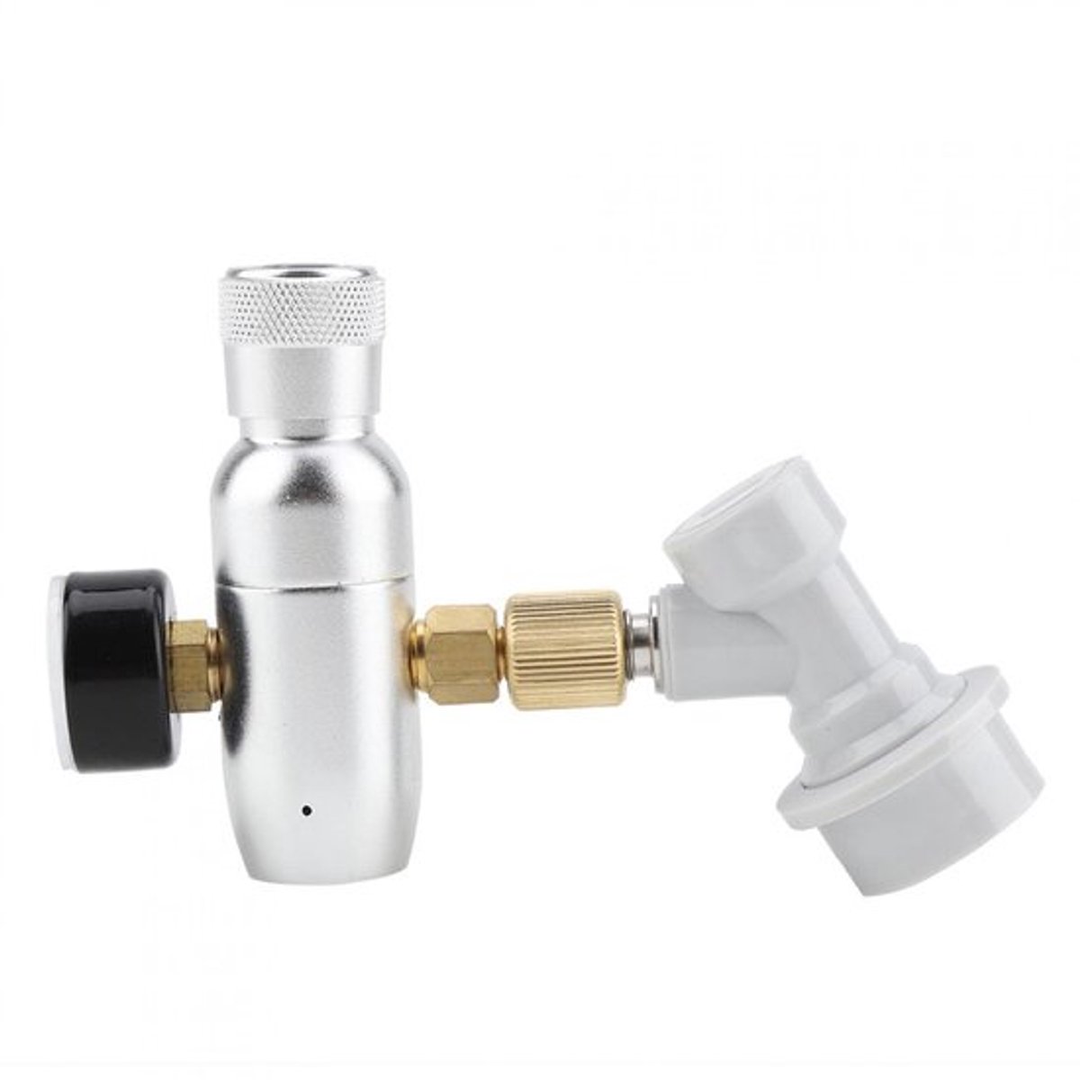 Oplader voor biervat, CO2 16g regelaar Opladerset Gasbalvergrendeling Snelkoppeling Oplader voor biervat CO2-dispenser Accessoire voor biervat Regelaar voor thuisbrouwen (0-60PSI)